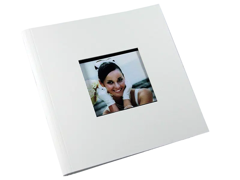 PhotoBook 20x20 - cover texture with window 10x10
